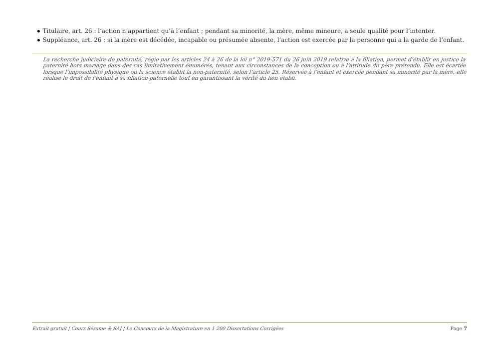 Le Concours de la Magistrature en 1200 Dissertations Corrigées : page 7 de l'extrait gratuit