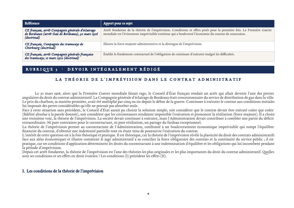 Le Droit Administratif en 125 Dissertations Corrigées, Tome II : page 6 de l'extrait gratuit