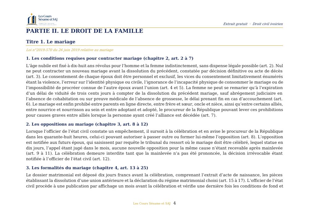 Le Résumé de Droit Civil au Concours de la Magistrature : page 4 de l'extrait gratuit